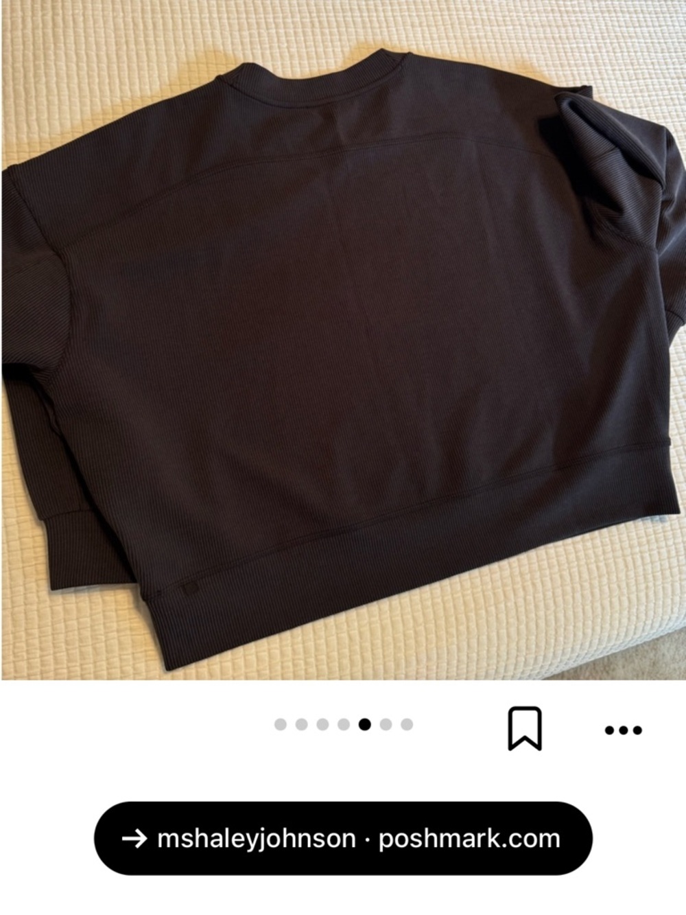 Lululemon Ribbed Softstreme Perfectly Oversized Cropped Crew - Picture 3 of 9